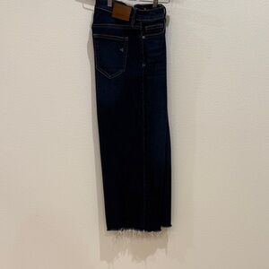Elegant Dark Blue wide leg cropped Jeans